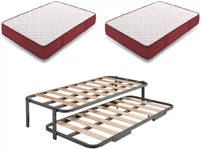 Cama Nido Metálica Reforzada + 2 Colchones Viscoelásticos Viscoplus 15