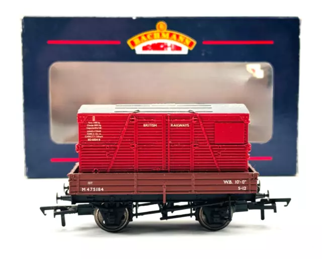 Bachmann 00 Gauge - 37-930 - 3 Plank Wagon Bauxite Bd Container - Boxed 3