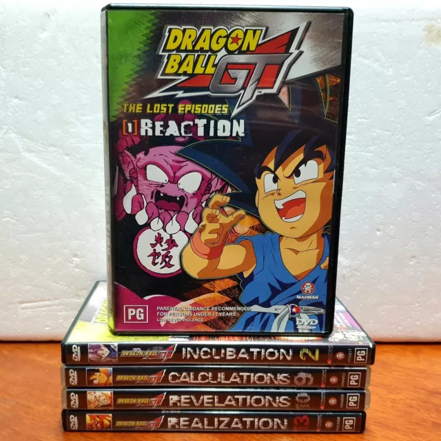 Dragon Ball GT Revelations, Calculations, Reaction 3 DVD's Lot