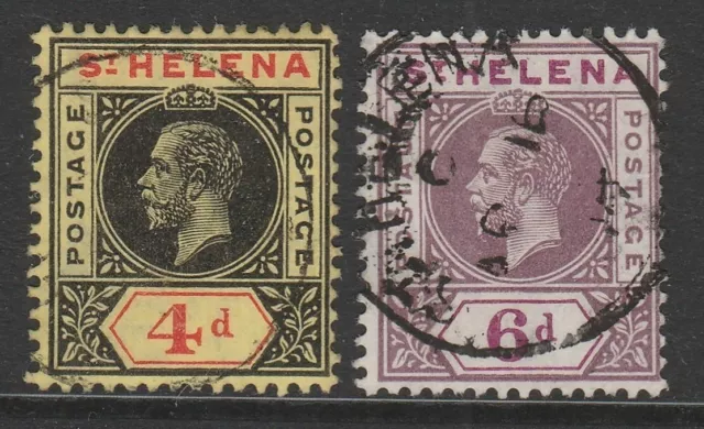 St Helena 1913 George V pair SG 85-86 Fine used.