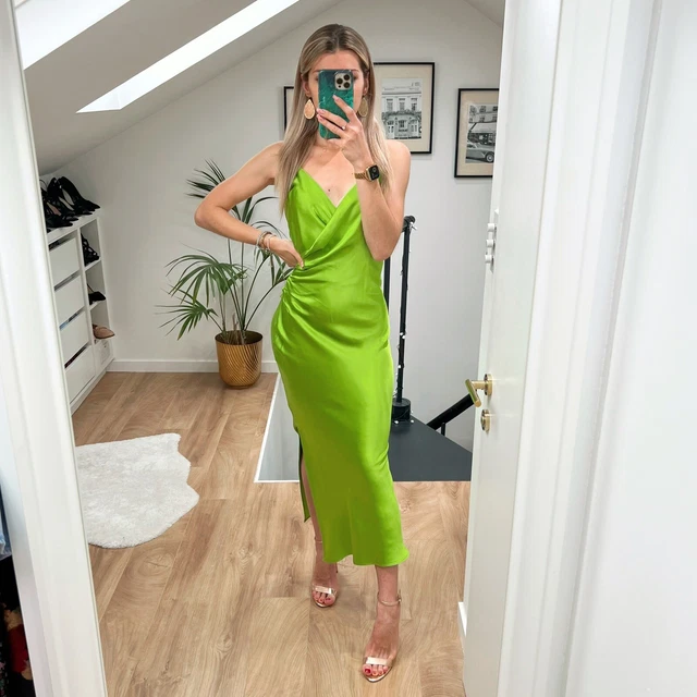 BNWT ZARA GREEN Satin V Neck slip MIDI maxi sleeveless Dress Xs Wedding 20.96 - PicClick UK BNWT ZARA GREEN Satin V Neck slip MIDI maxi sleeveless Dress Xs Wedding 20.96 - PicClick UK
