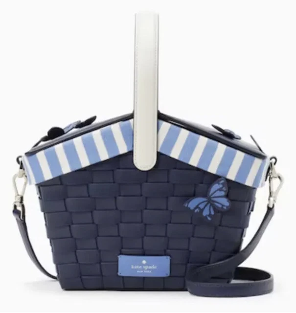 ❤️ NWT Kate Spade Flutter Fly Picnic Basket  Crossbody Bag Novelty Gift KB699