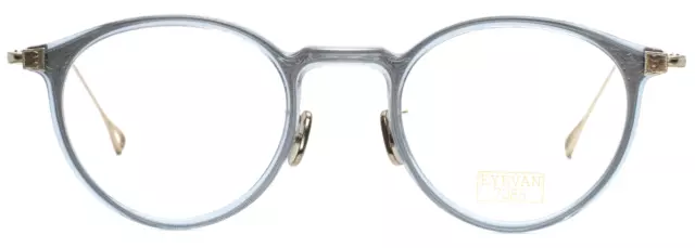 EYEVAN 7285 417 2101 Light Blue Unisex Round Full Rim Eyeglasses 46-22-145 B:39 2