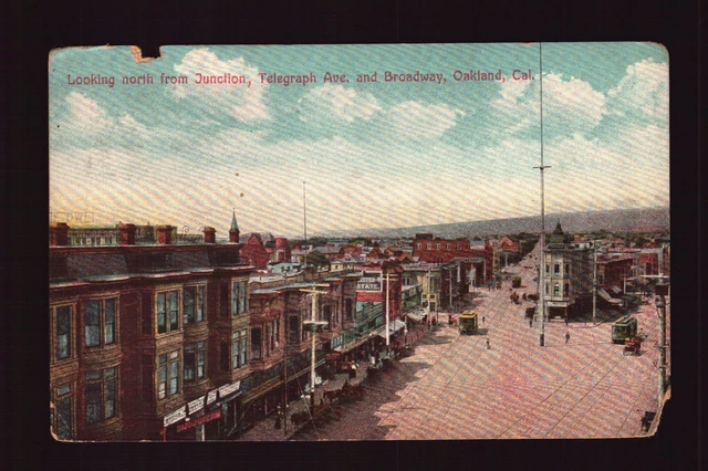 Postcard : California - Oakland Ca - Looking North From Junction Telegraph