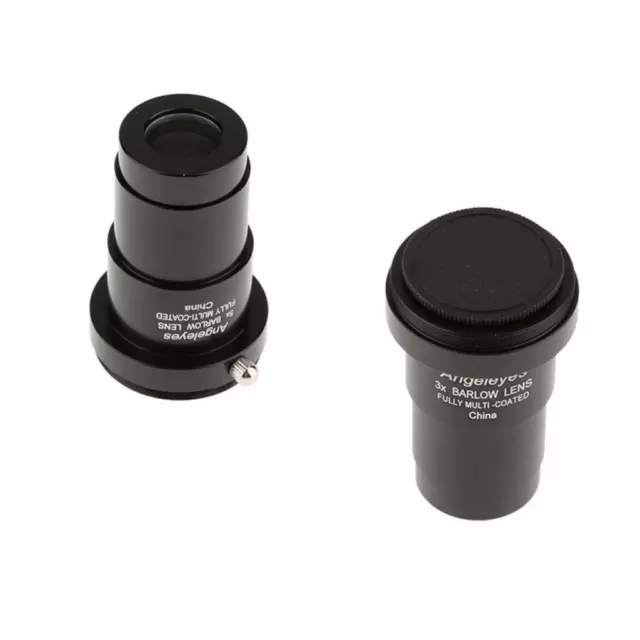 2Pcs Telescopio Oculare Lente di Barlow 1.25 ''/31.75mm 5X + 3X per Celestron