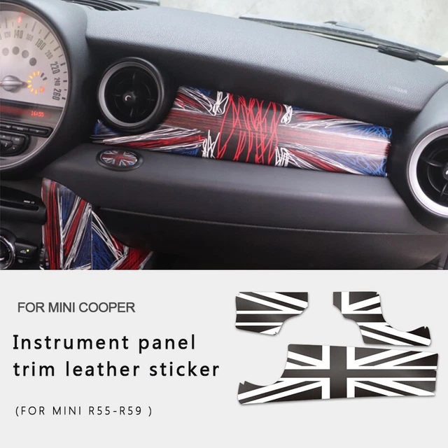 LEFT HANDDRIVE CAR Dashboard Decal Sticker Gray Jack For MINI COOPER ...