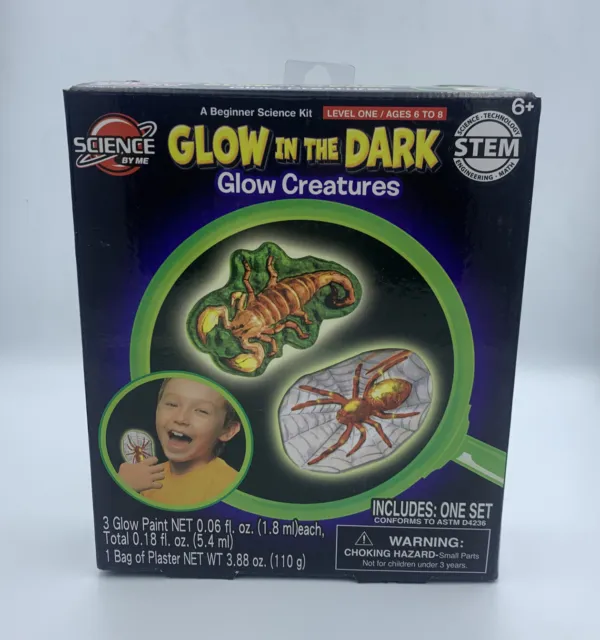 Science By Me Kit Paint Your Own Glow In The Dark Creatures Creepy Crawlers 6+