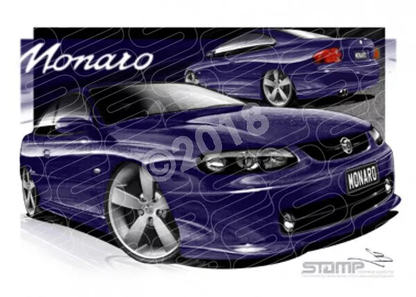 Holden Monaro V2 MONARO V2 II DARK BLUE A3 FRAMED PRINT (HC84E)