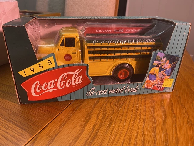 Vintage Ertl 1995 COCA-COLA 1953 Ford Die-Cast METAL BANK Delivery Truck