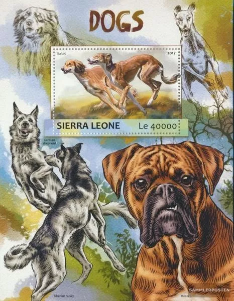 Sierra Leone Block 1191 (kompl. Ausg.) postfrisch 2017 Hunde