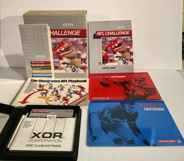 Vintage XOR NFL Challenge 1985 Game - Macintosh version. Two disc's are included