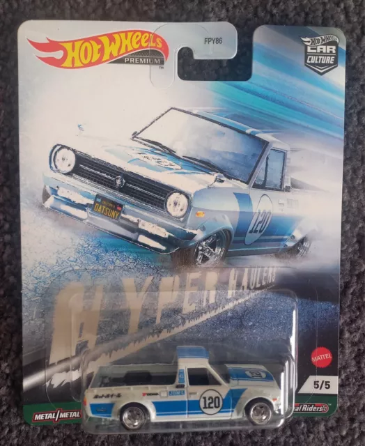 Hotwheels '75 Datsun Sunny Truck (B120) Premium Car Culture Real Riders.  Mattel