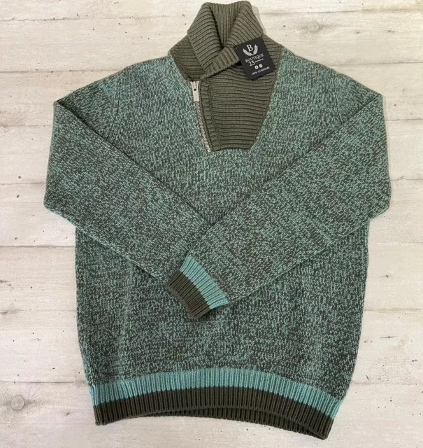 Maglione Pullover 100% Puro Cashmere Kasmir Cachemire Uomo Hermes TG. XL Verde