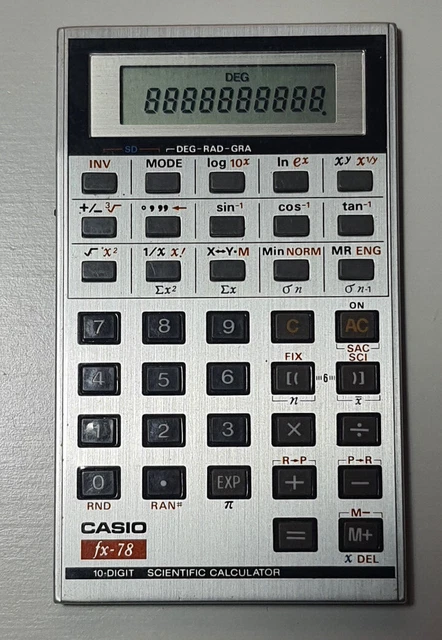 Casio Fx-78 Vintage Calculator Working