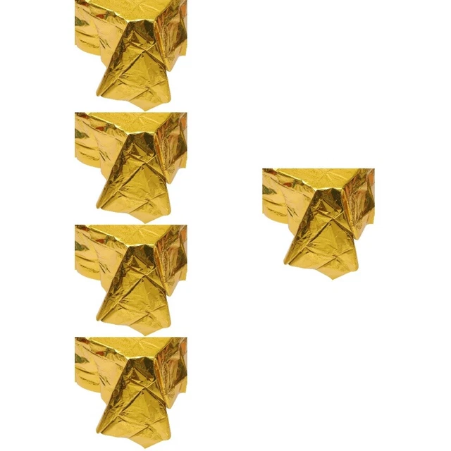 Paquete de 5 Lámina de aluminio Mantel Patty Mesa Hoja de Oro Boda Bebé