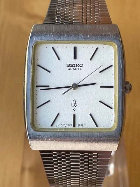 SEIKO Seiko QZ 7830-5050 Dial White Working condition Good Men's model,6765