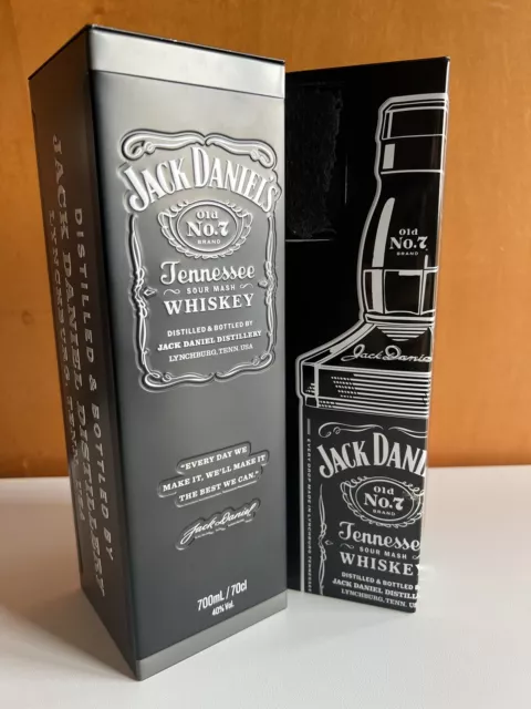 2 Cofanetti Confezioni Bottiglia Jack Daniel 700 Ml Da Collezione