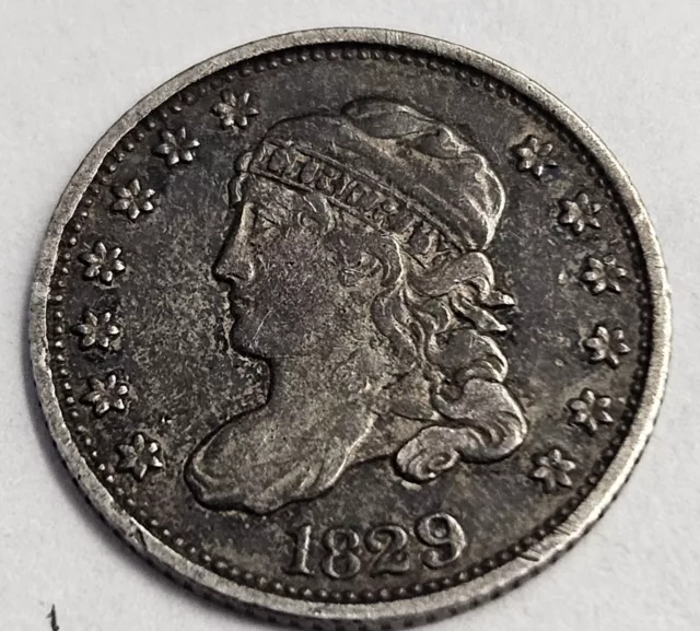 1829 Capped Bust  Half Dime*Nice Original Toning*