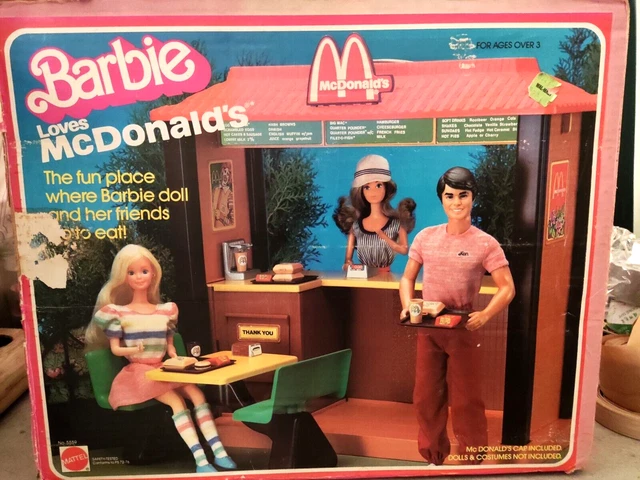Playset Barbie Loves McDonald's Restaurant #5559 Mattel 1982 - Complet + Tenue, Occasion