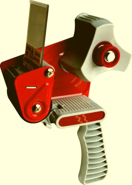 Tape Dispenser Heavy Duty Pistol Grip Tape Dispenser Red, 2 inch