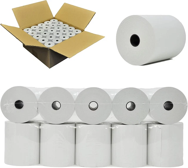 55 GSM Core - 3-1/8" X273' (50 Rolls) Bpa Free Point-Of-Sale Thermal Receipt Pri