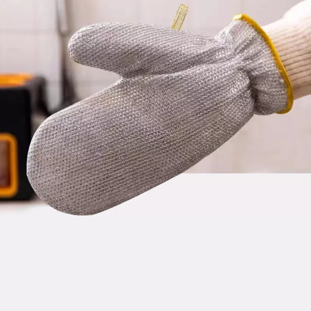 Stahldraht --Geschirrspülhandschuhe weibliche Haushaltsreinigung Küchenhaushalt