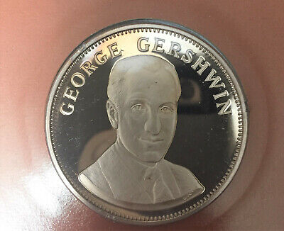 Franklin Mint Gallery Of Great Americans Solid Bronze Proof 1972 George Gershwin