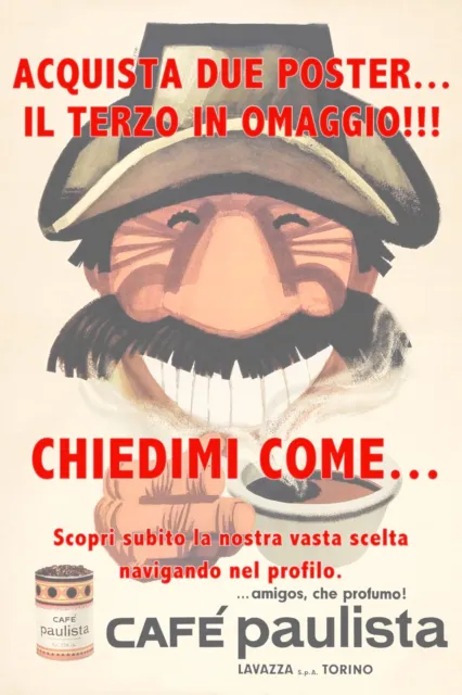 Poster Manifesto Locandina Pubblicitaria d'Epoca Stampa Vintage Cordial Campari 2