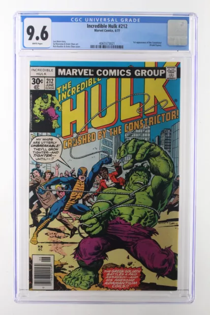 Incredible Hulk #212 - Marvel Comics 1977 CGC 9.6 1st appearance of the Constric