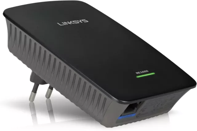 Linksys RE1000-EU Wireless-N Range Extender, Nero amplificatore di rete 2
