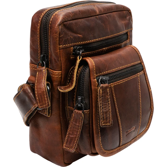 Herren-Umhängetasche Aus Echtem Leder – Stylisch Produktbild-Vorschau 4