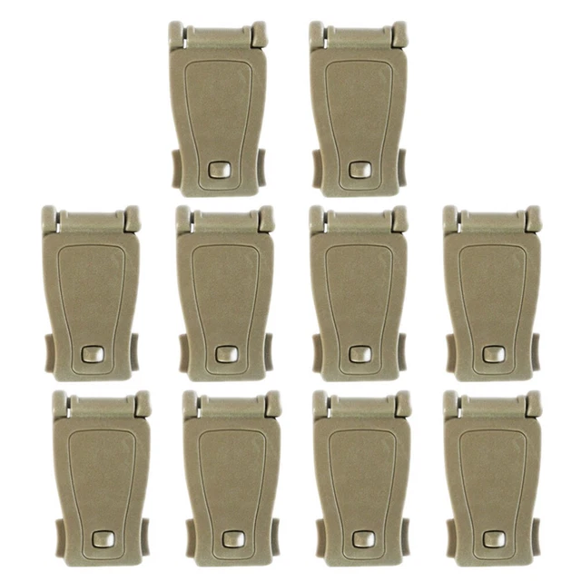 10 piezas Molle Web Dominator hebillas correa clip cinturón guardador correa táctica