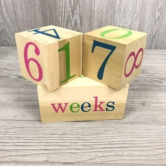 Bbblocks brand month and year milestone blocks stacking decoration