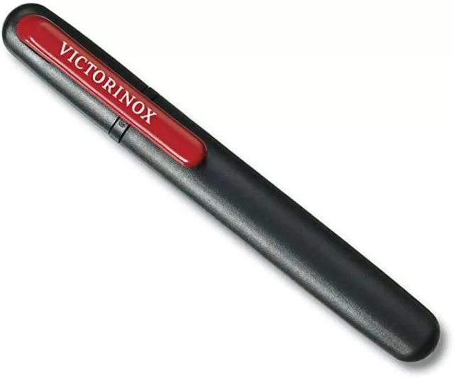 Victorinox Dual Knife Sharpener, Swiss Made, Portable, Black/Red