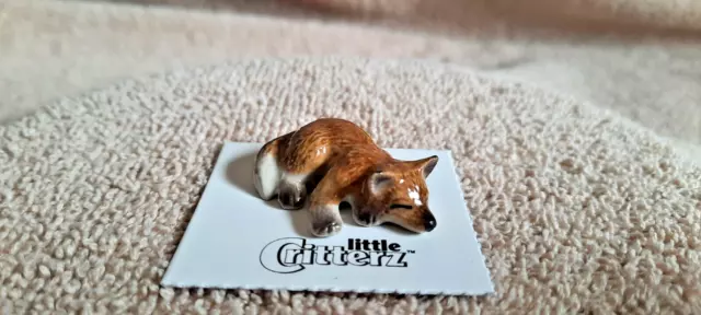 LITTLE CRITTERZ Fox Pup "Sly" Miniature Figurine New FREE SHIPPING LC106