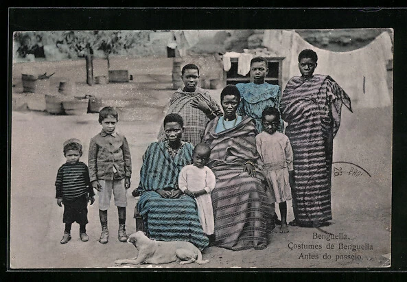 CPA Benguella, Frauengruppe avec des enfants