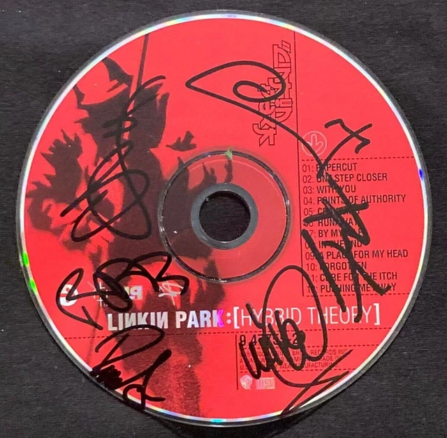 Linkin Park Band Signed Autograph Chester Bennington Rare Hybrid Theory Cd Disc