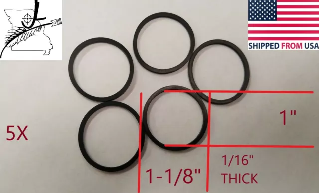 5x #022 Square O-Rings 1" ID X 1-1/8" OD X 1/16" CS  Buna-N Oring Nitrile