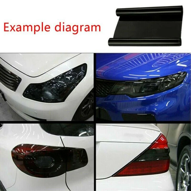 Headlight Taillight Tint Light Fog Film Vinyl Gloss Kit Dark Black Smoke AUXITO