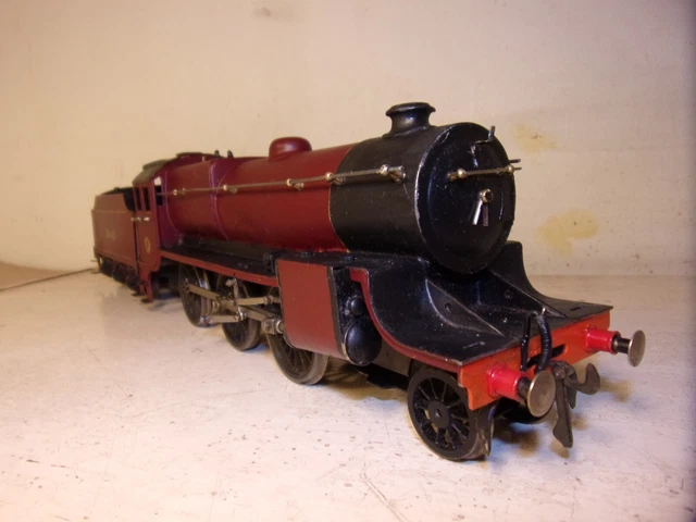 Bassett-Lowke"O"-LMS 2-6-0 Crab&Tender-13045-maroon-12vDC-3rail-refurbishd c1940