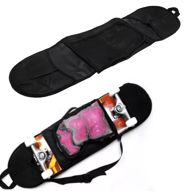 Portable Skateboarding Skateboard Cover Longboard Carrying Backpack Carry Bag`uk