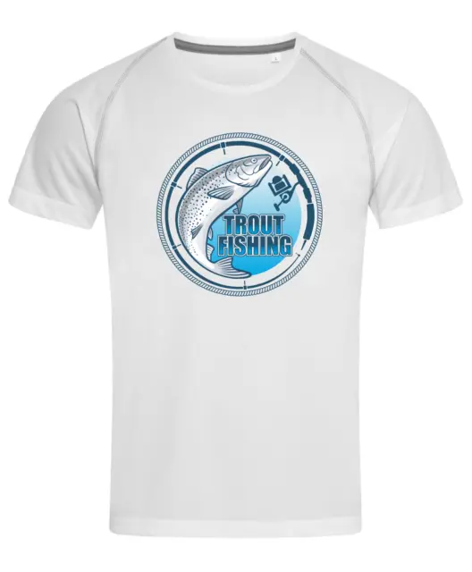 T-shirt pescatore pescatore pescatore regalo stampata fortunata uomo unisex trota