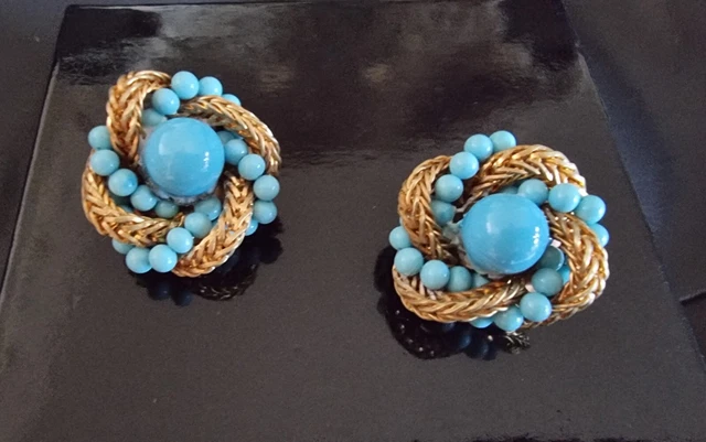 Boucles D'oreilles Vintage Françoise Montague - Années 50 - Occasion