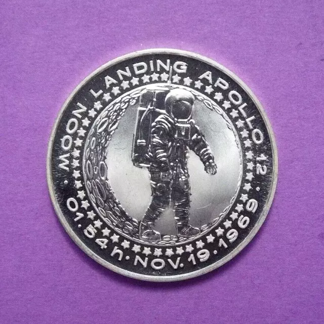 "1969 APOLLO 12 MOON MISSION" 2nd & 3rd Man on the Moon - NASA Astronauts SILVER