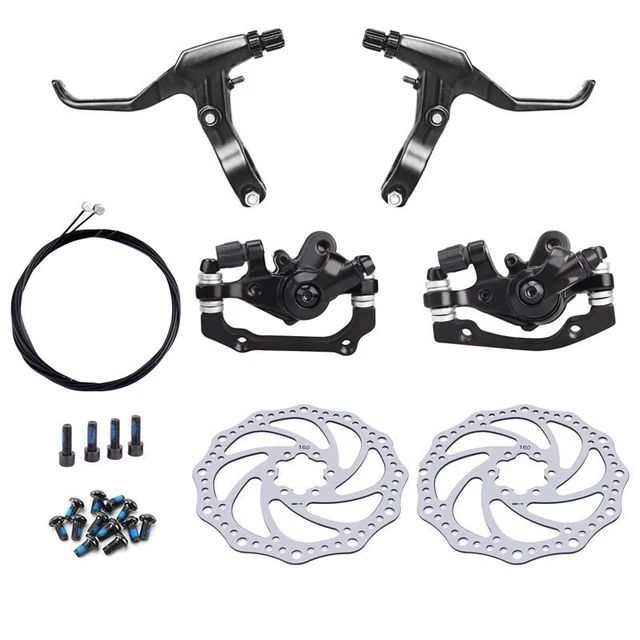 Set Freni A Disco Idraulici Per Mountain Bike - Dual Con Rotori 160 Mm, Anteriore E Posteriore - Foto 4