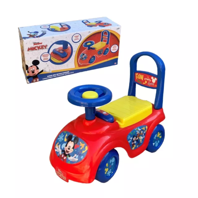 Jeu Voiture Mickey Mouse Disney À Pousser Jouet pour Enfant Avec Téléphone