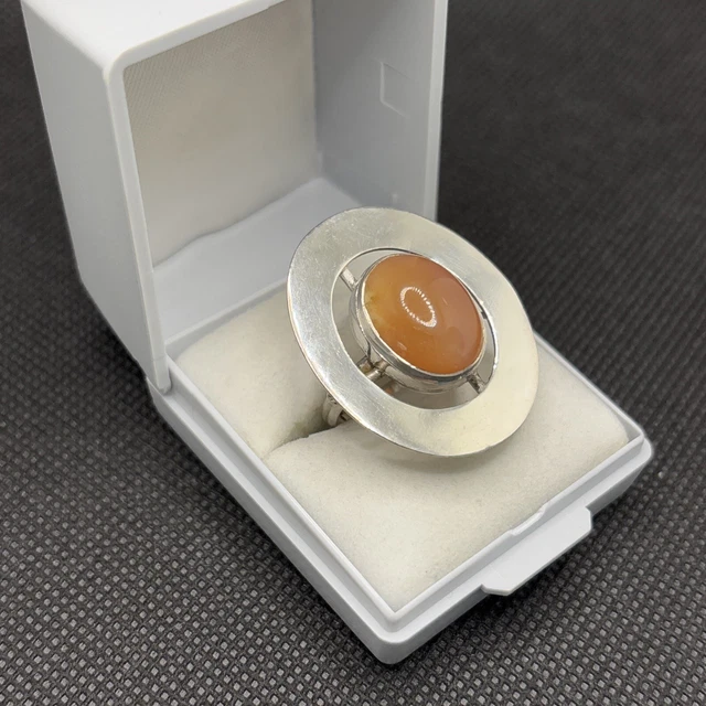Bague Ancienne En Argent Massif 925 Jonc Alliance Zircon - Taille 54 Occasion