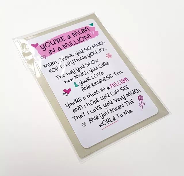 Wallet Card Inspired Words Keepsake Sentimental Inspirational Family Gift Cards❤ 2