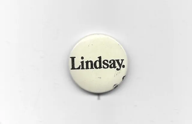 "Lindsay" John Lindsay 1969 Pinback   New York City Mayoral Candidate