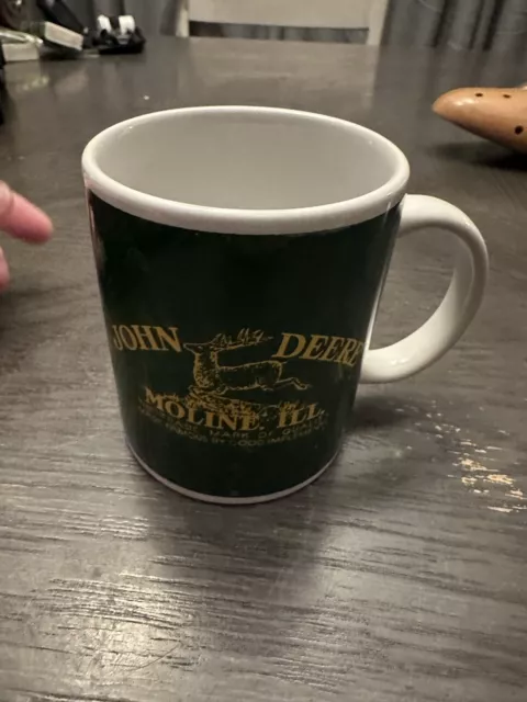 Gibson Green & White John Deere Coffee Mug Official Licensed Logo Moline, IL